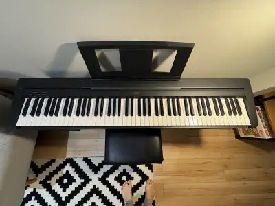Yamaha P45 with Wooden stand and seat $390, View more