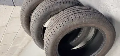 3 Pneu 205/55 R16 91V à vendre En bon état, SANS jantes
