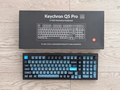 Keychron Q5 Pro Black w/ Banana Switches (Like New, Complete in, View more
