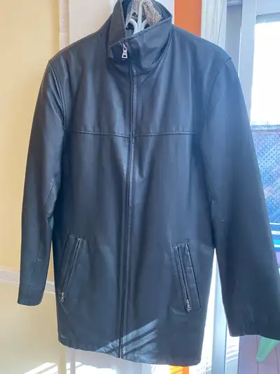 Manteau d'hiver cuire homme DANIER men's winter leather jacket, View more