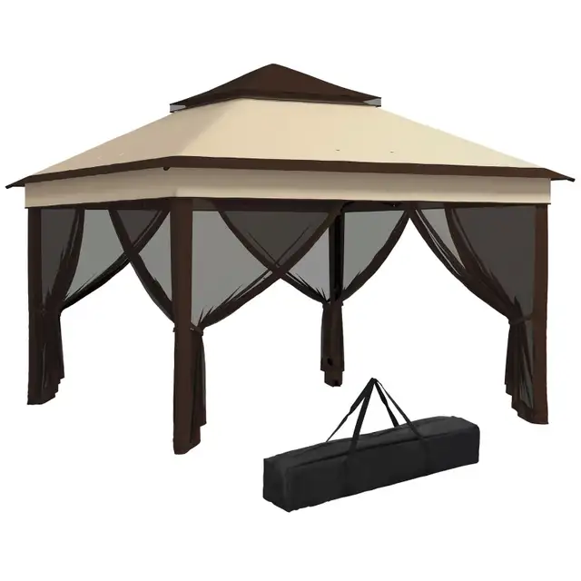 Outsunny Pop Up Camping Gazebo, Height Adjustable in Outdoor Décor in Markham / York Region - Image 2