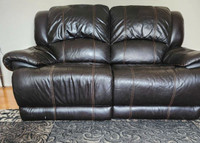 Reclining Leather Loveseat 