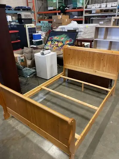 DOUBLE SIZE PINE SLEIGH BEDFRAME, View more