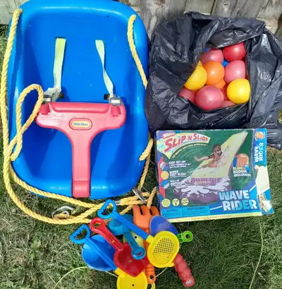 Little Tikes Swing and Wham-O Slip 'N Slide Bundle, View more