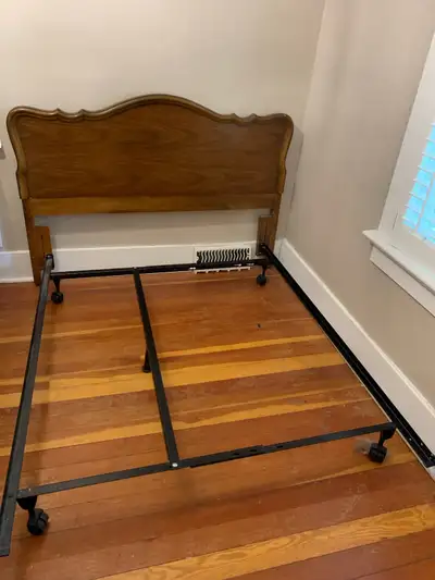 French Provincial Wooden Headboard and Bed Frame, View more