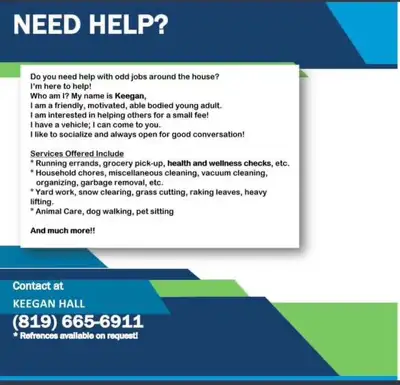 I am willing to help!, View more