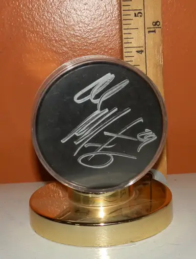 Signed Hockey Puck - Al Montoya - In Display Stand/Case, View more