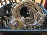 Cable TV and Speaker wires wide variety. 230'/Fileage pour TV Ec