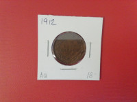 1912 Canada       1¢ coin Au