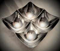 Polished Modern Neil Cohen Alloy Nambe Condiment Serving Bowl!
