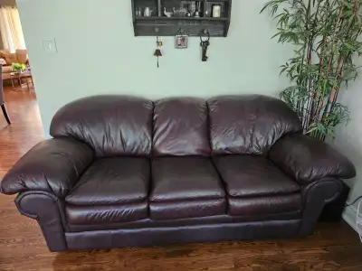 Leather Couch & Recliner, View more