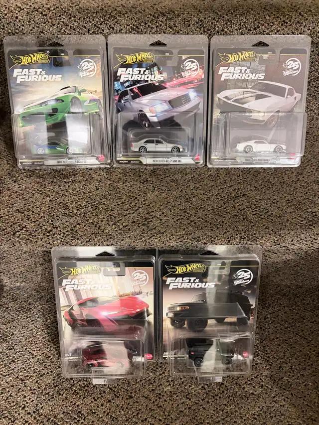 Hor Wheels Fast and Furious 25th 3 COMPLETE Sets