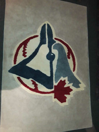 Blue Jays baseball emblem rug