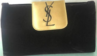 YSL Parfums Couture Brown Gold Velvet Clutch