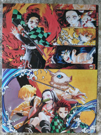 Demon slayer laminated anime posters