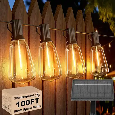 Solar String Lights Outdoor, 100FT Patio Lights, View more