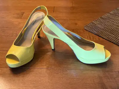 Call it Spring ladies size 8 in yellow high heels, View more