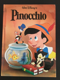 Vintage Walt Disney Classic PINOCCHIO Book Hardcover Twin Books