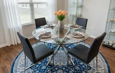 Must Go ASAP….!!!! Modern Glass Dining Table Set with 4 Chai, View more