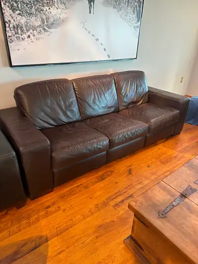 Natuzzi Leather Sofa set, View more