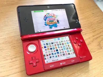 Nintendo 3DS Original RED《ALL POKEMON & 500+ Games》3D Slider N/A, View more