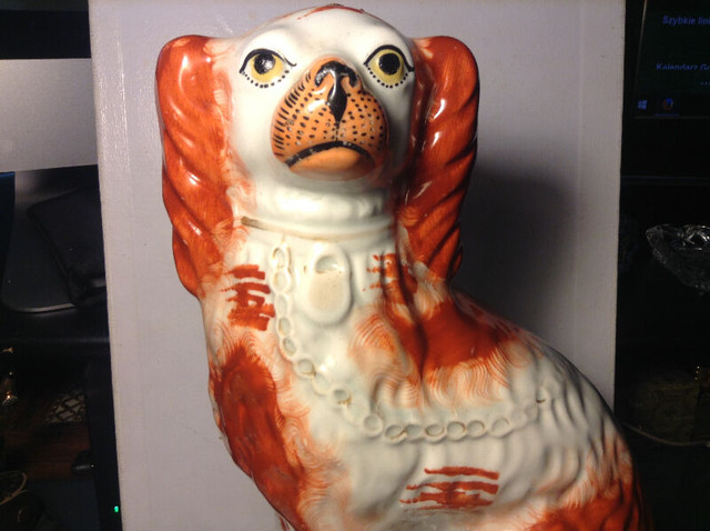 Antique Staffordshire Spaniel Ceramic Figurine Dog Puppy in Arts & Collectibles in Vancouver - Image 2