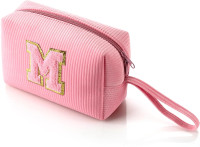 Pink Corduroy Makeup Bag - Brand New