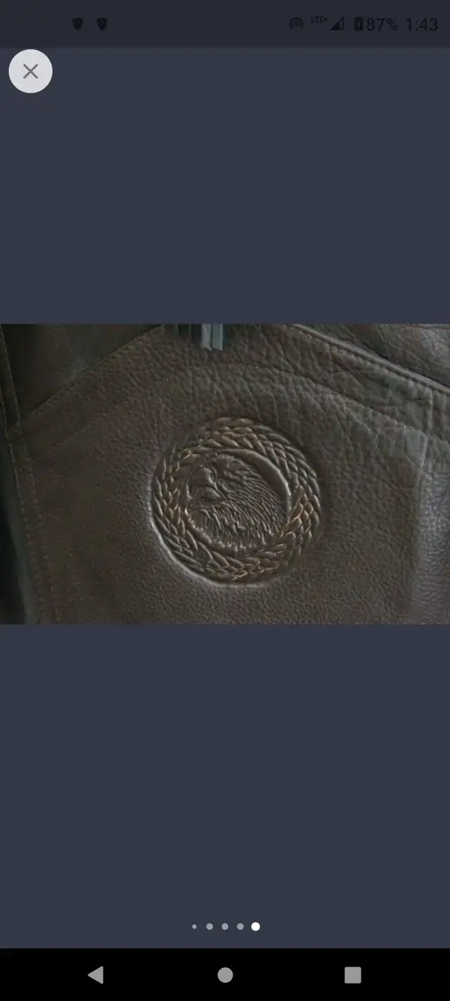 Custom Leather Motorcycle Vest L-XL Fringe NEW! in Motorcycle Parts & Accessories in Hamilton - Image 3