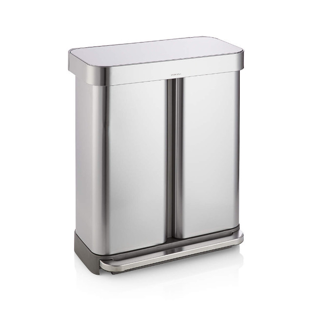 SimpleHuman - 58 Liter/15 Gallon Step Trash Can Recycler in Storage & Organization in City of Toronto - Image 3