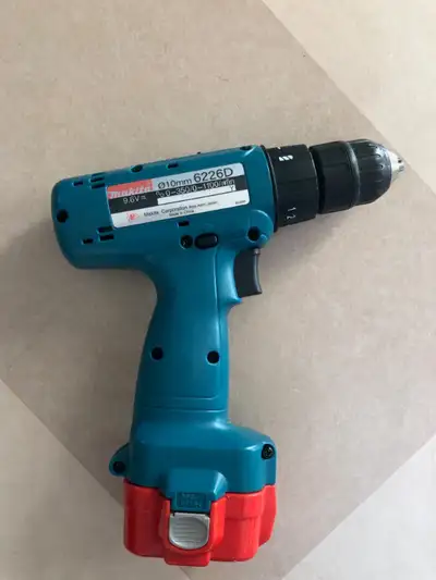 Makita 9.6V Drills with batteries, chargers and cases, View more