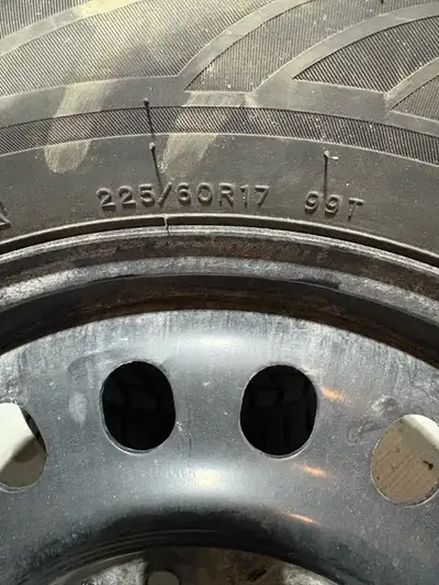 Winter tires with rims Bought these tires last winter and used them only once so they are pretty muc...