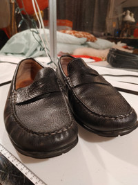 Ecco Men's Black Leather Slip-on Loafers 44