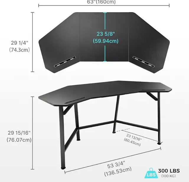 EUREKA Ergonomic Gaming Desk and Chair Set (CAN DELIVER) in Desks in Ottawa - Image 3