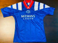 1992-1994 Vintage Glasgow Rangers Treble Winners Home Jersey - M