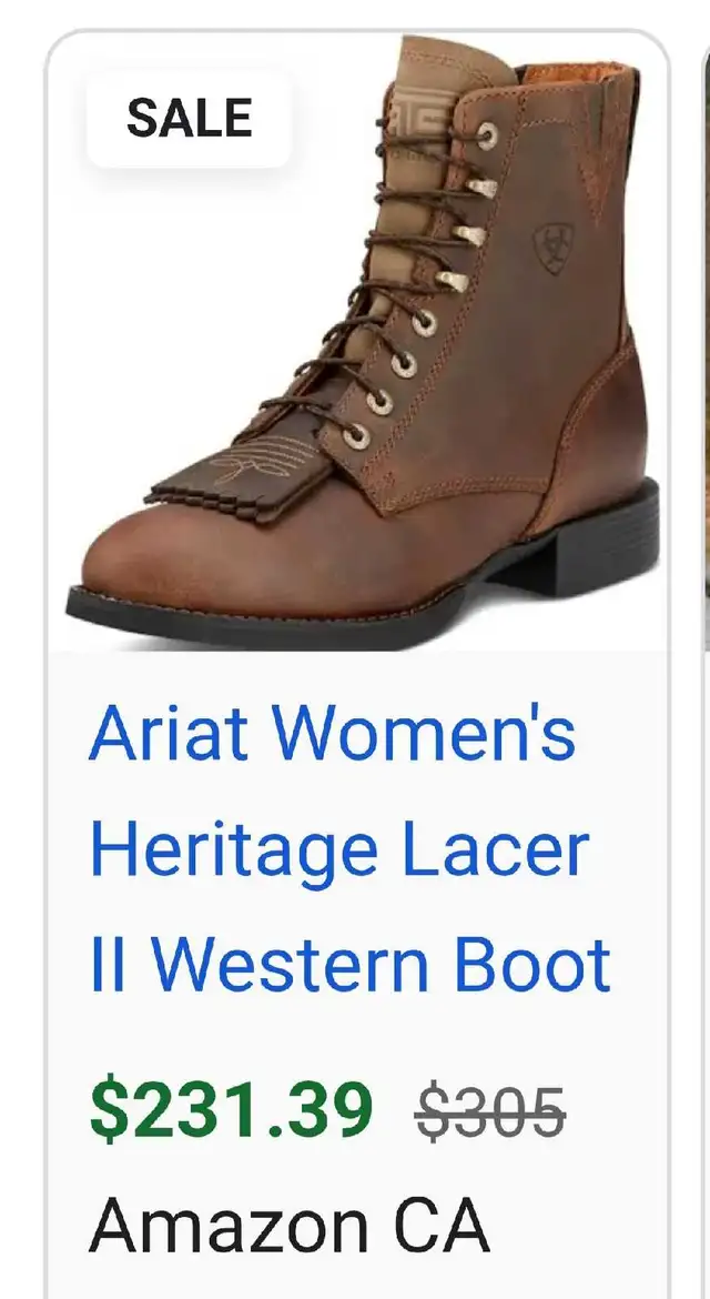 ARIAT WOMEN'S LACE-UP LEATHER BOOTS in Women's - Shoes in Calgary - Image 11