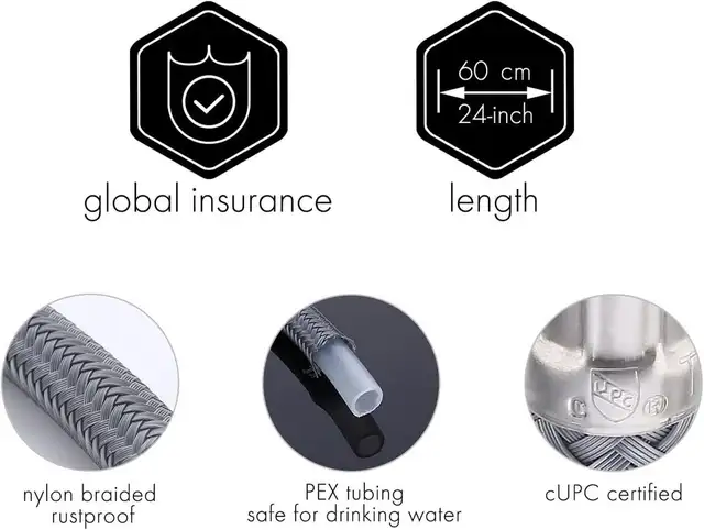 KES Bathroom Faucet 8-inch, Widespread Bathroom Sink Faucet 3 Ho in Bathwares in Gatineau - Image 5