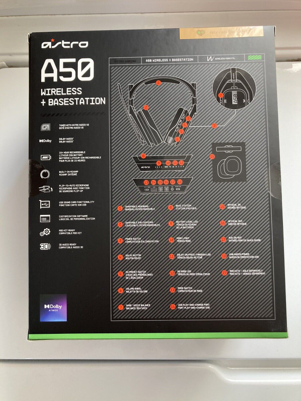 ASTRO GAMING A50 WIRELESS + BASE STATION FOR XBOX ONE HEADSET in XBOX One in Markham / York Region - Image 3