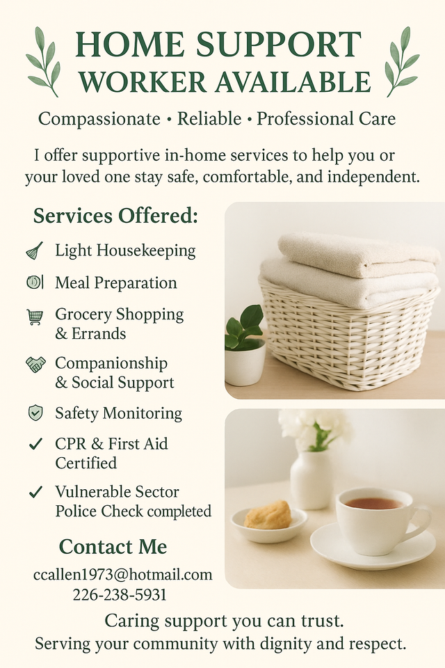 Home Support Worker Available – Compassionate, Reliable, in Healthcare in London - Image 2