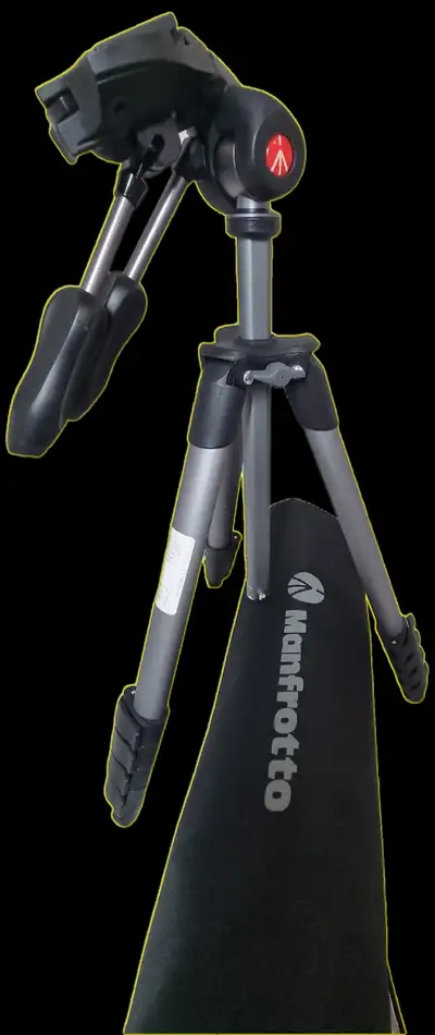 Manfrotto Compact Advanced Tripod Kit (MKCADV-BK) + Pouch, View more