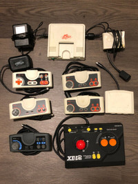 NEC PC Engine Japan Game Console + Controllers + Joystick