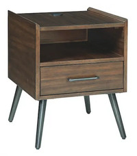 Two Calmoni end tables/night stands from Ashley, BNIB, with USB!