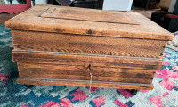 1920’s Oak Carpenters Storage Box on Wheels