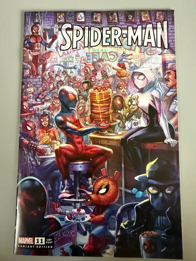 Spider-Man #11 Jonathan Comics Variant Spiderman Cafe Cover