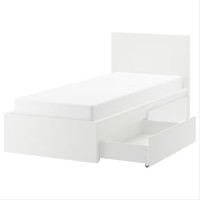 Lit Malm avec deux tiroirs Ikea (simple)