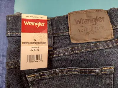 Wrangler authentic jeans for very tall men . Size 40x36....., View more