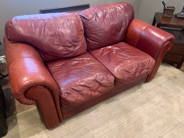 Genuine Leather Couch Set  in Couches & Futons in Barrie - Image 2