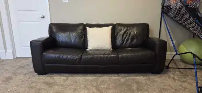 brown leather couch 3 seater, View more