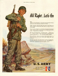 1951 full-page magazine ad for US Army Recruiting