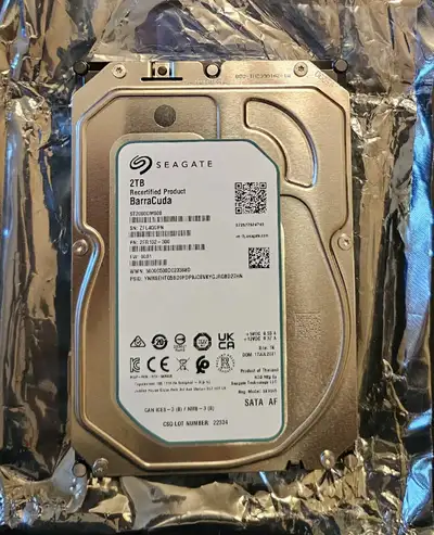 Seagate BarraCuda 2TB 3.5" Sata 7200RPM Hard Drive, View more