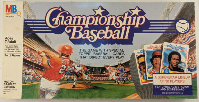 Milton Bradley 1984 Vintage Championship Baseball Board Game in Toys & Games in Markham / York Region